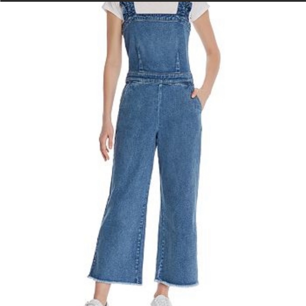 BlankNYC Vintage Denim Ruffle Jumpsuit/Overalls